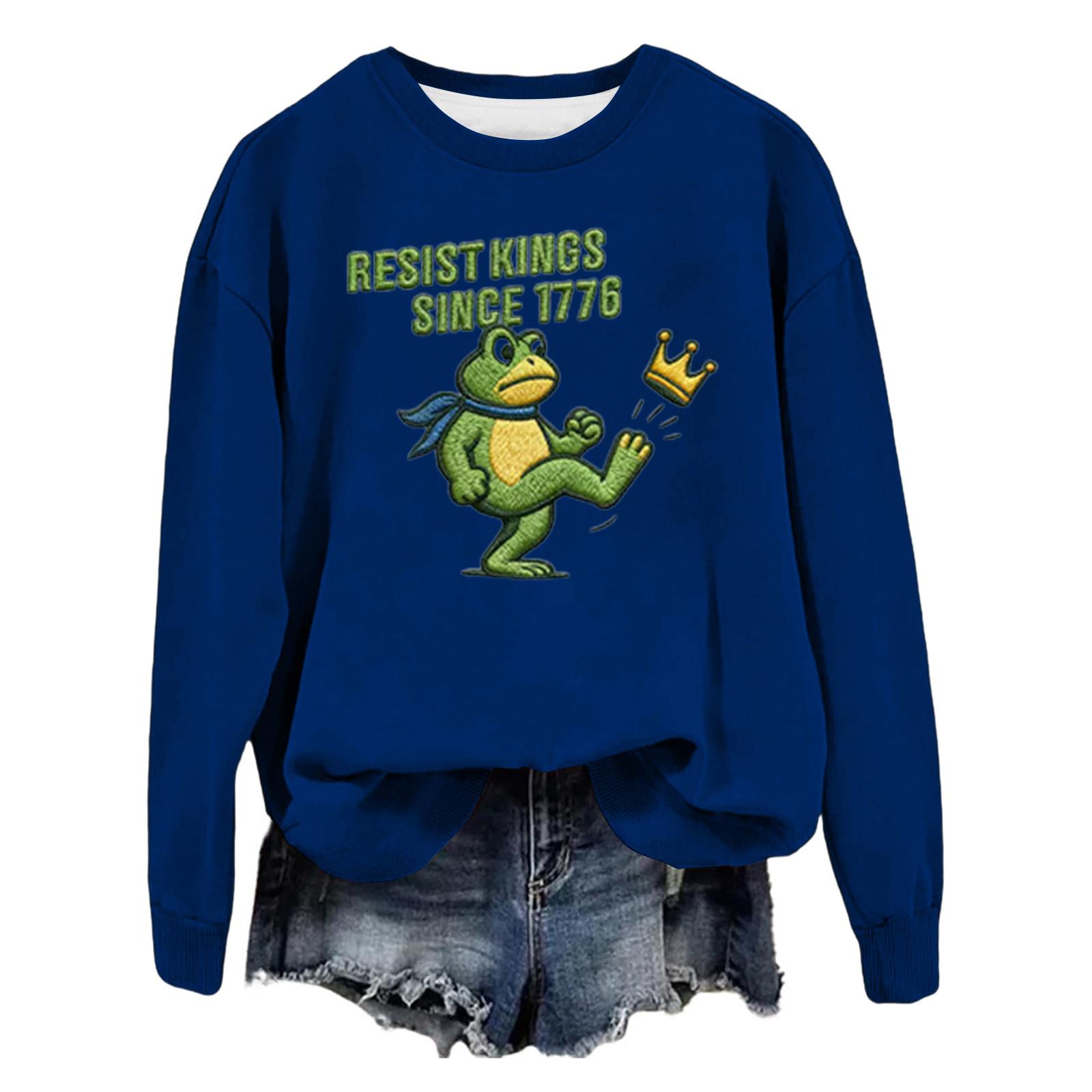 

Женская модная повседневная толстовка с длинным рукавом, свободного кроя, с принтом XL