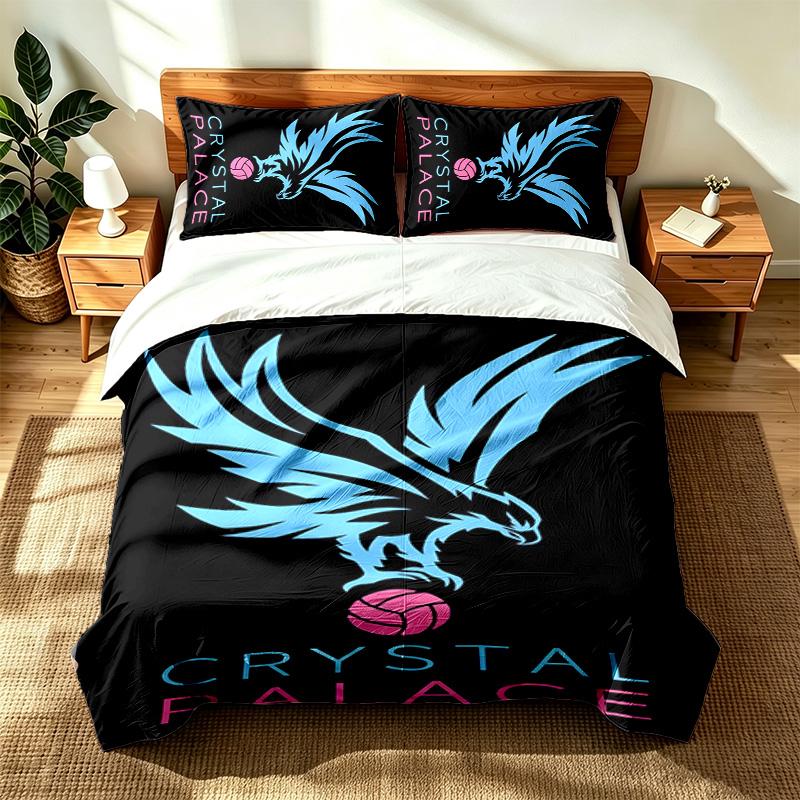 Crystal Palace Football Club (1) 3pc set suitable for master bedrooms soft and comfortable an ideal gift for family and friends Includes one duvet cov