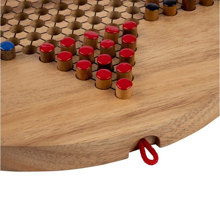 Jeu de société en bois - ENGELHART - Engelhart - XL 32 cm - Plateau pliable coffret - 60 pions multicolores