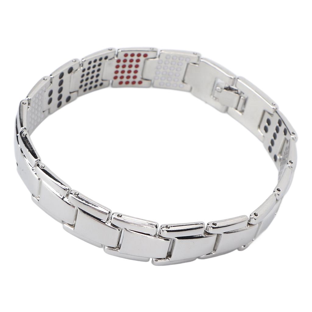 Fashionable Magnetic Therapy Bracelet Slimming Titanium Steel Unisex Magnetic BraceletSilver