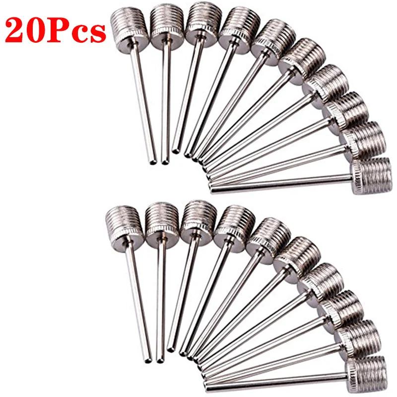 10/20Pcs Ball Air Needle Stainless Steel Pump Pin Basketball Inflating Pump Needle Football Inflatable Air Valve Adaptors Nozzle
