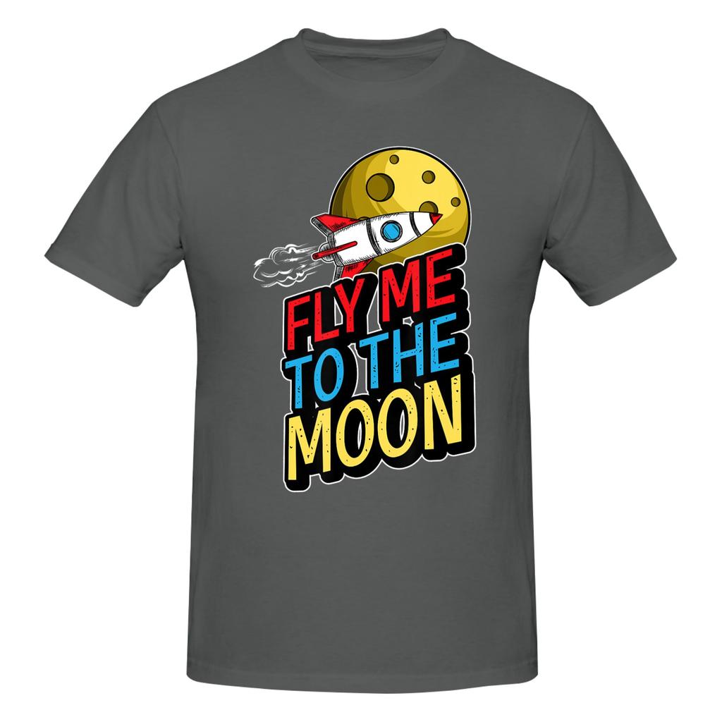 1 Piece Astronaut Funny Graphic 100 Cotton Tshirt Fly To The Moon Tees Tops For Unisex