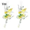 Fence Branch Decorations 2Pcs Glitter Ballet Girl Keychain, 2D Acrylic Hanging Pendant for Bag Backpack, Sparkling Christmas Tree Ornaments Dancer Car