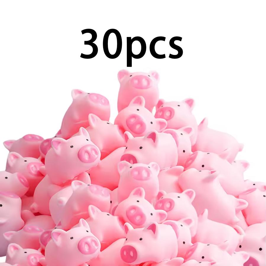 5/15/30pcs Pink Pig Durable Stress Relief Supplies Pet Dog Chew Squishy Toys Squeeze Decompression Tool Birthday Gift XJM