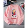 European sizes Kids' Crewneck Sweatshirt - Teddy Bear Boxing Fighter Hoodie , Sportswear And Casual Wear, Soft And Comfortable, Children's Clothing