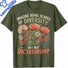 Imagine Being Scared of Diversity But Not Dictatorship Women TShirt Retro Fashion Floral Print Nature Lover Summer Clothes