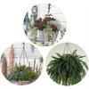 6-12PCSBlack Outdoor Wind Chime Hanging Chain Bird Feeder Flower Pot Birdhouse Hanging Decoration Accessories Wholesale
