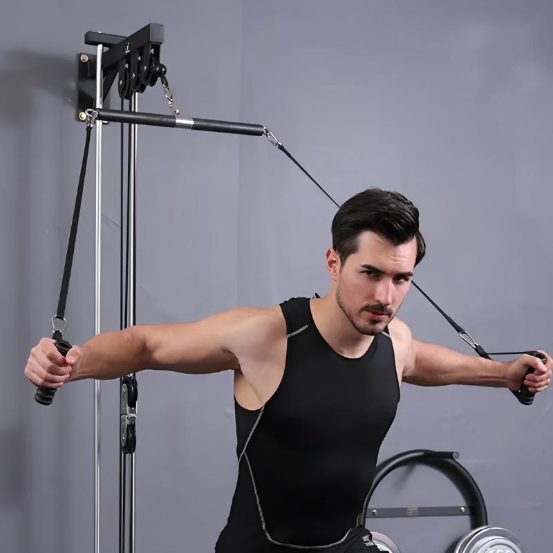 Durable And Safe Tricep Biceps Back Blaster Rope Lat Pull Down Attachment Training Gym Weight Chest Muscle Workout Extension Straps Premium Nylon