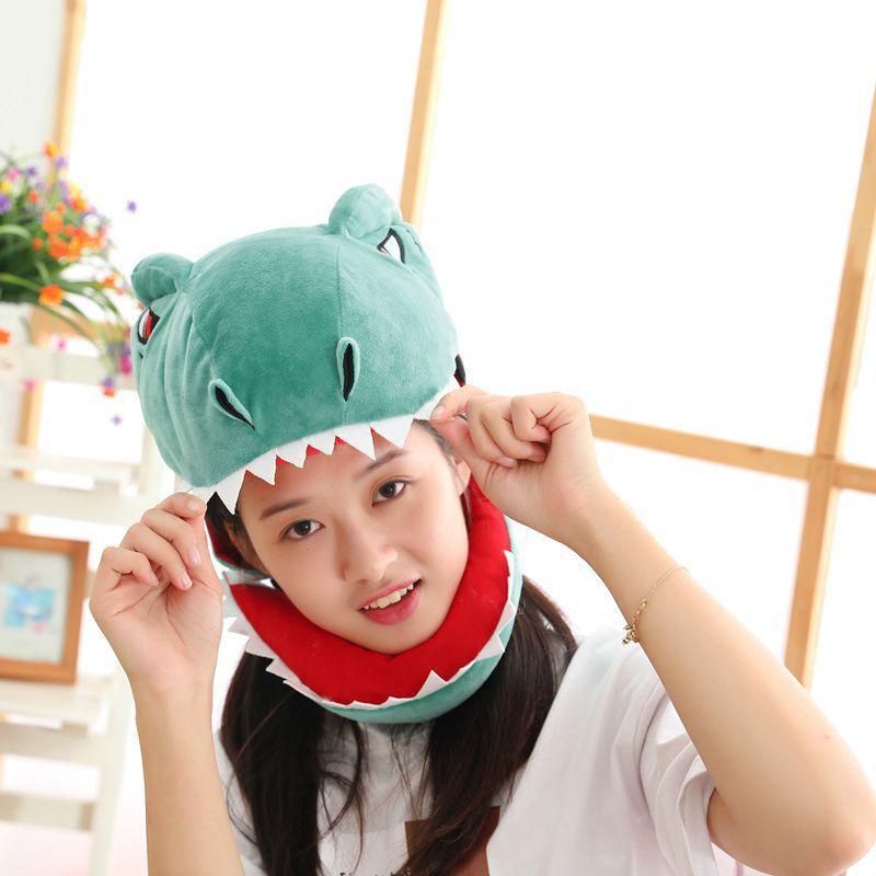 

Мягкая плюшевая шапка-головной убор в виде динозавра, рождественский подарок на день рождения для взрослых и детей LightGrey