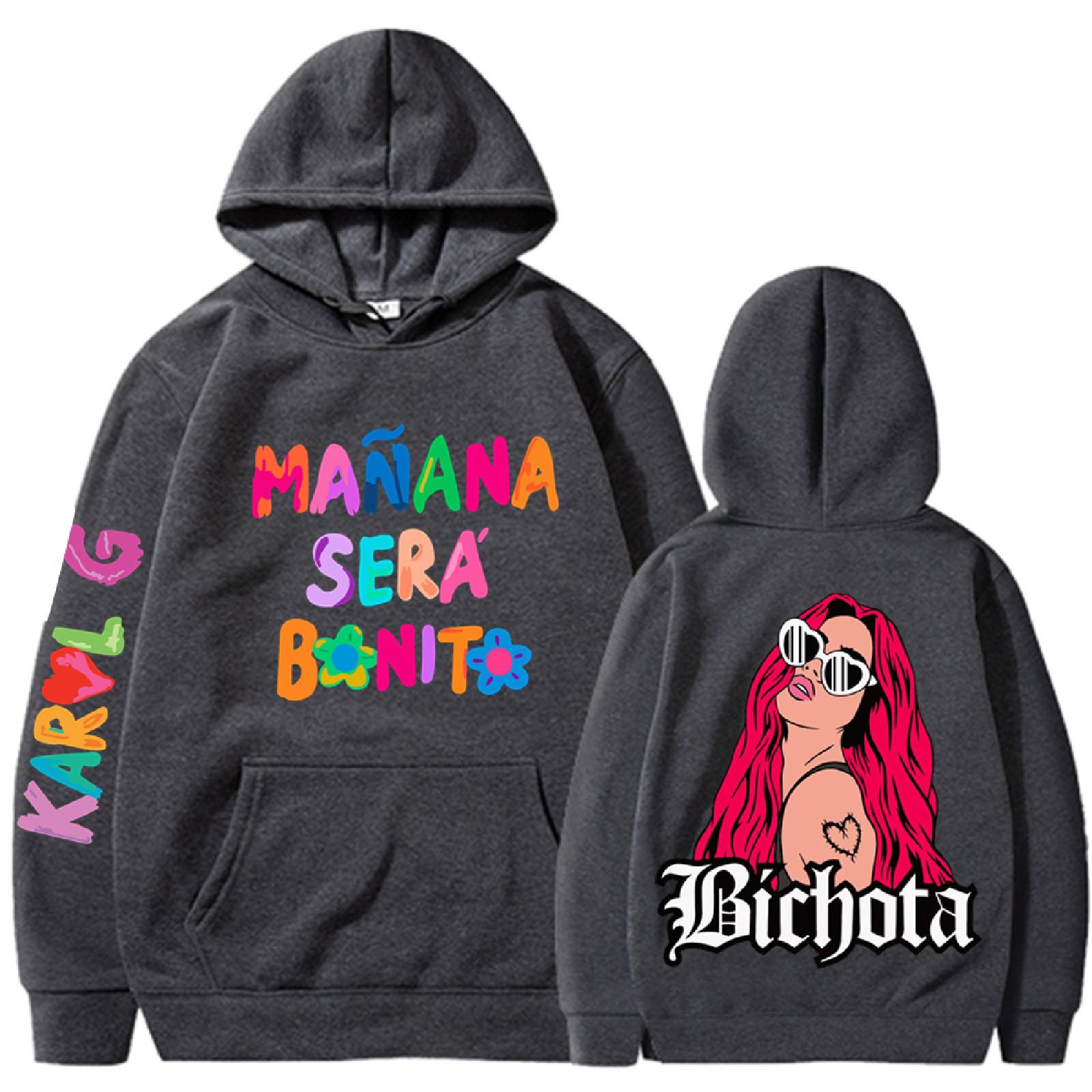 Женский плюшевый свободный пуловер с длинными рукавами буквенным принтом и толстовкой из веревки M 1655₽