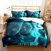 Hübsche Frau Bettwäsche Set Sexy Schönheitsdruck Polyester Bettbezug Einzelbett Twin Queen King Größe für Heimdekoration Geburtstagsgeschenk
