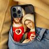 Virgin Mary And Jesus Heart Soft Phone Case for iPhone 17 Air 16e Pro max 15 Pro 13 14 Plus 11 12 MagSafe Magnetic Coque