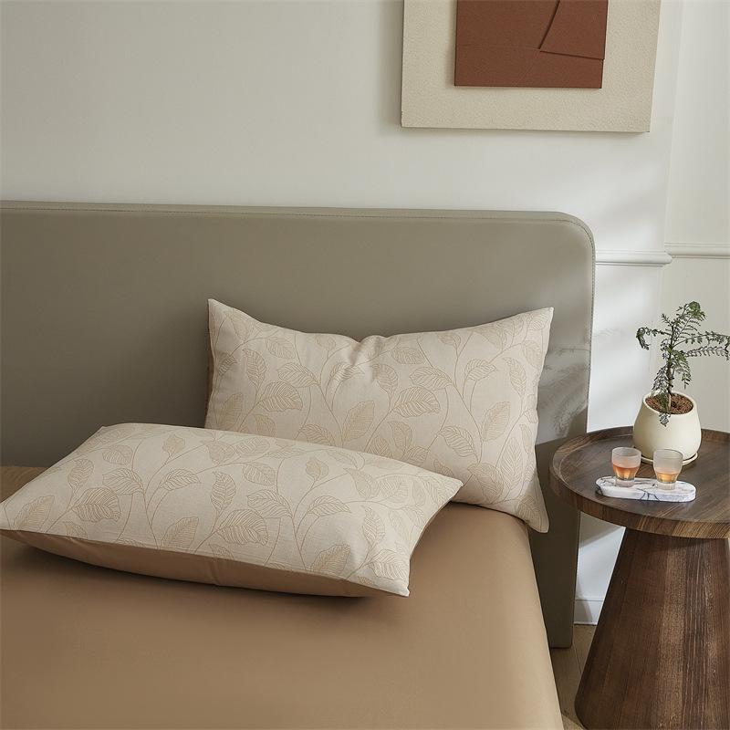 Class A 120 Maternal And Infant Grade Jacquard Pure Cotton 4Pcs Set Xinjiang Cotton Cotton Naked Sleeping Sheet Quilt Cover Mattress Model