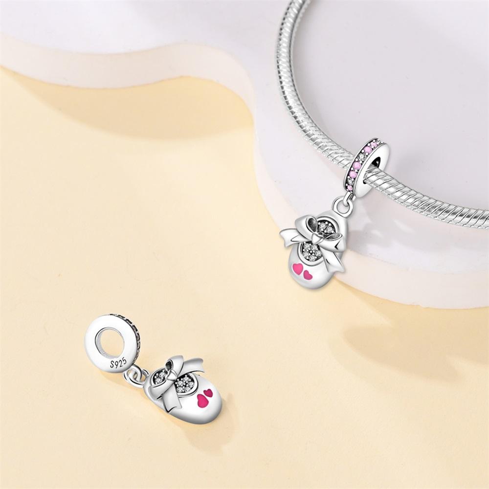 Charm Bead Charms Authentic copper Baby Shoes Ideal For Mothers Day Bead Charms Compatible With Bracelets Diy Fine Gift Women Delicate Jewellery Acce