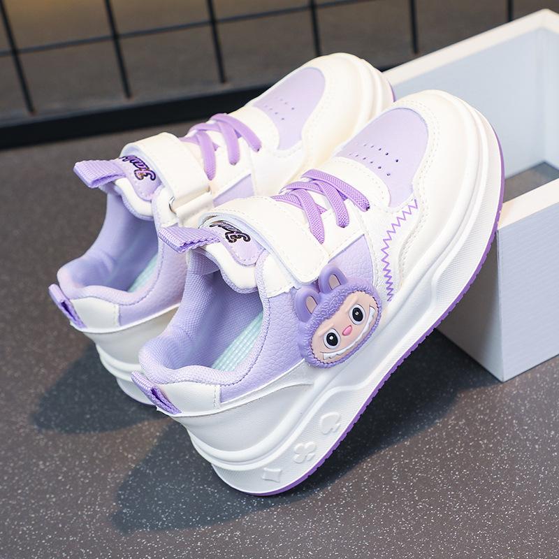 Dziewczęce białe sneakersy z niską cholewką Buty sportowe dla małych dziewczynek Modne i wszechstronne sneakersy