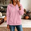 Damen Casual Locker geschnitten Farbe Langarm Kapuzen Pullover Sweatshirt Top für den täglichen Gebrauch