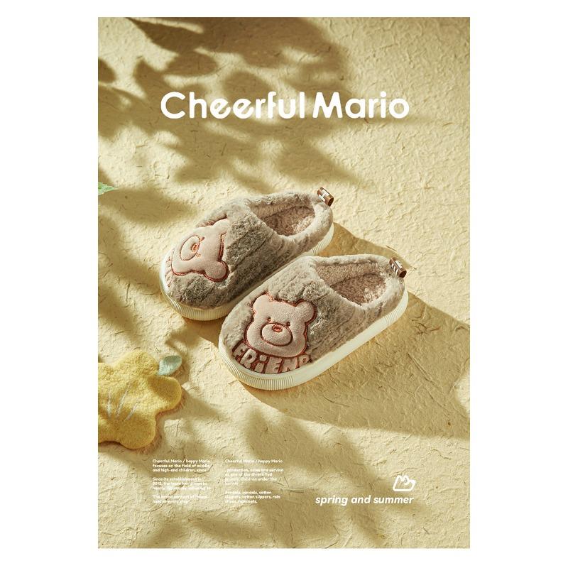 כפכפי כותנה לילדים נעלי הורה-ילד בנות מקורה חמות ללא החלקה חמוד ילדים גדולים ילדים נעלי בית לגברים