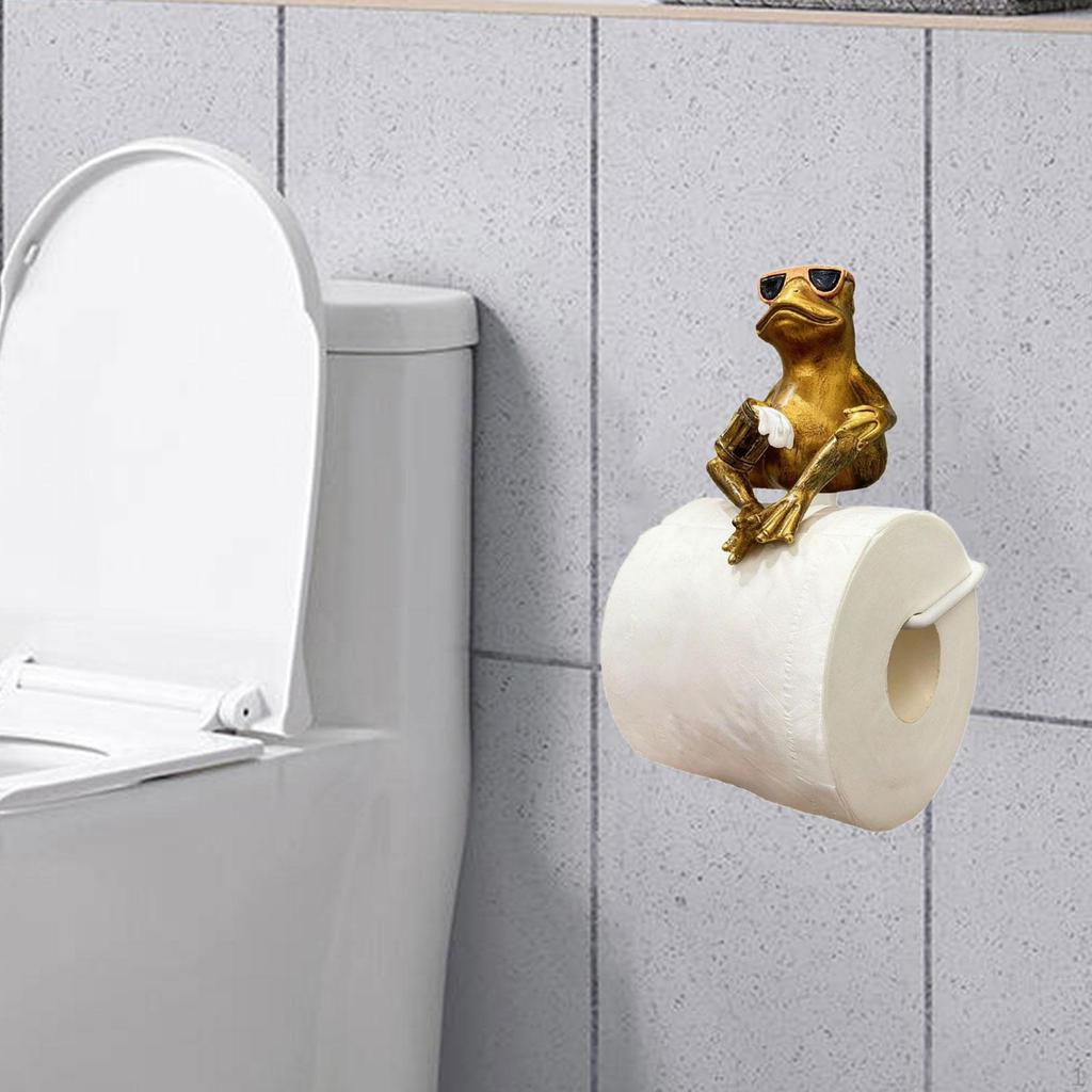Toilet Paper Holder, Space Saving, Made of Compact Resin, Ideal for Hotels, Restrooms, Or Bathrooms.