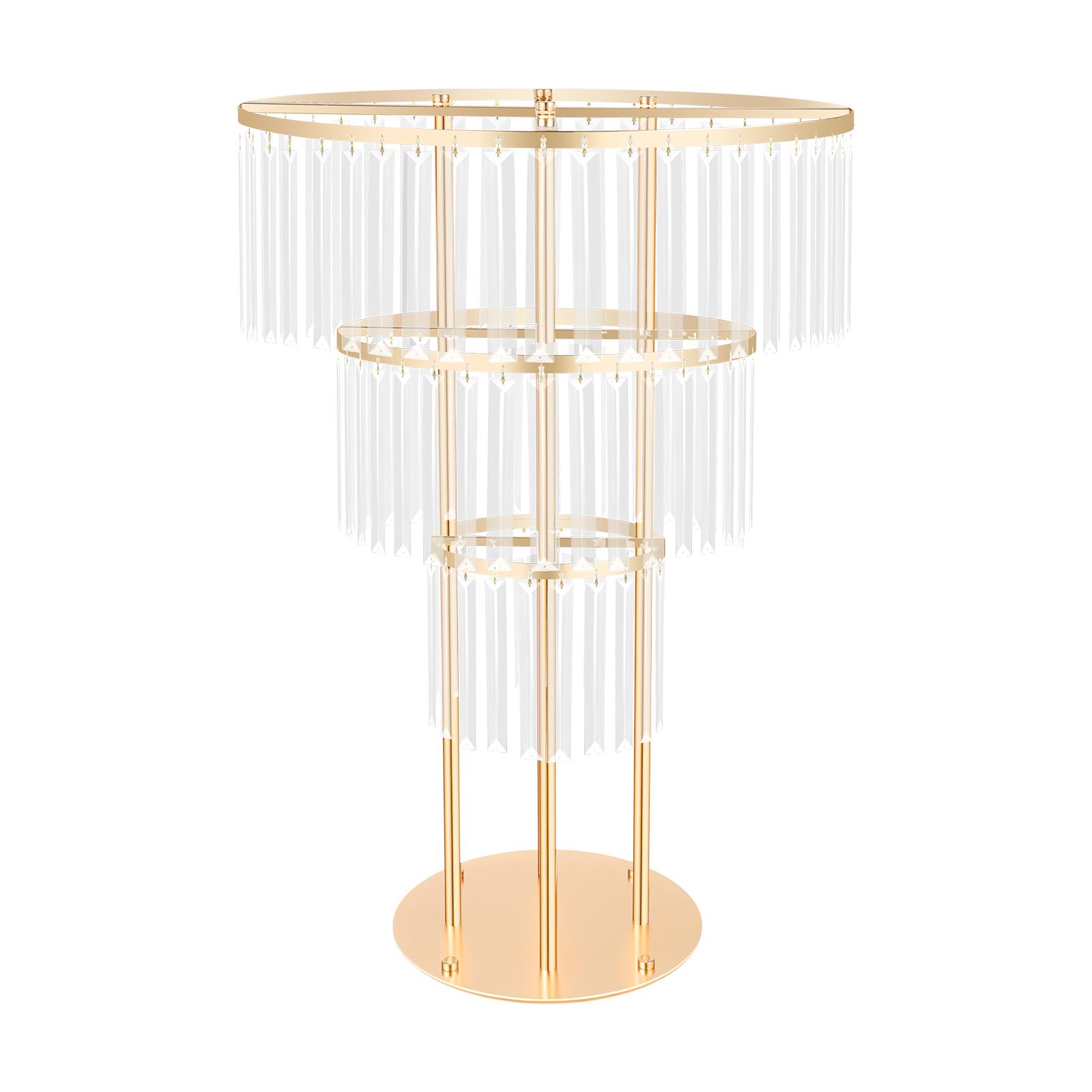 Трехуровневая акриловая хрустальная подставка для цветов Золотая свадебная центральная композиция для вечеринки, украшение на день рождения, держатель для букета, арка