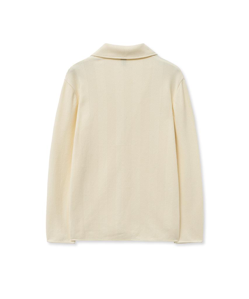 Iolo Herringbone Knit Jacket_Ivory