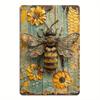 Retro Aluminum Tinplate Paintings, Coffee Shop License Plates, Round - Shaped Rural - Style Decorations for Bar Walls