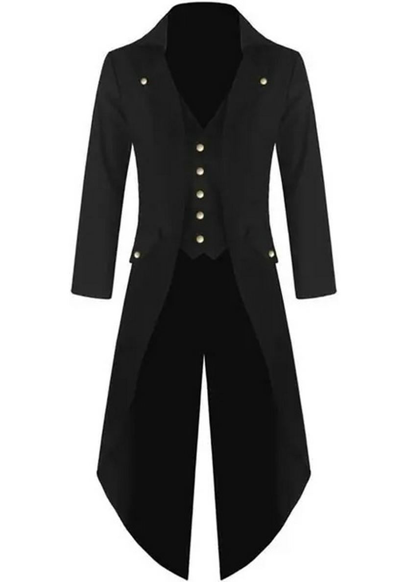 Vīriešu Viktoriešu Steampunk Gotiskais Astes Mētelis