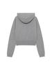 GLOWNY G Hug V-Neck Knit Hoodie (Melange Gray)