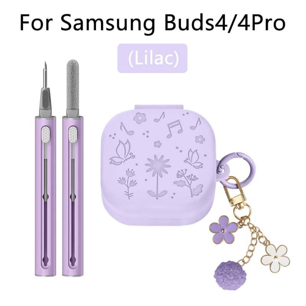 with Cleaner Kit Bluetooth Headphone Cover Charging Box Sleeve for Samsung Buds 4/4 Pro