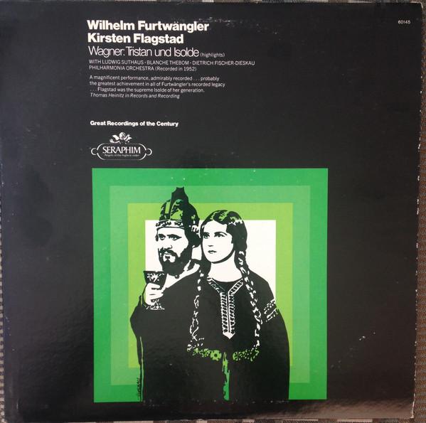 LP Record WILHELM FURTWANGLER KIRSTEN FLAGST  Wagner Tristan Und Isolde Highlig 60145 SERAPHIM 1970 US Classical Used