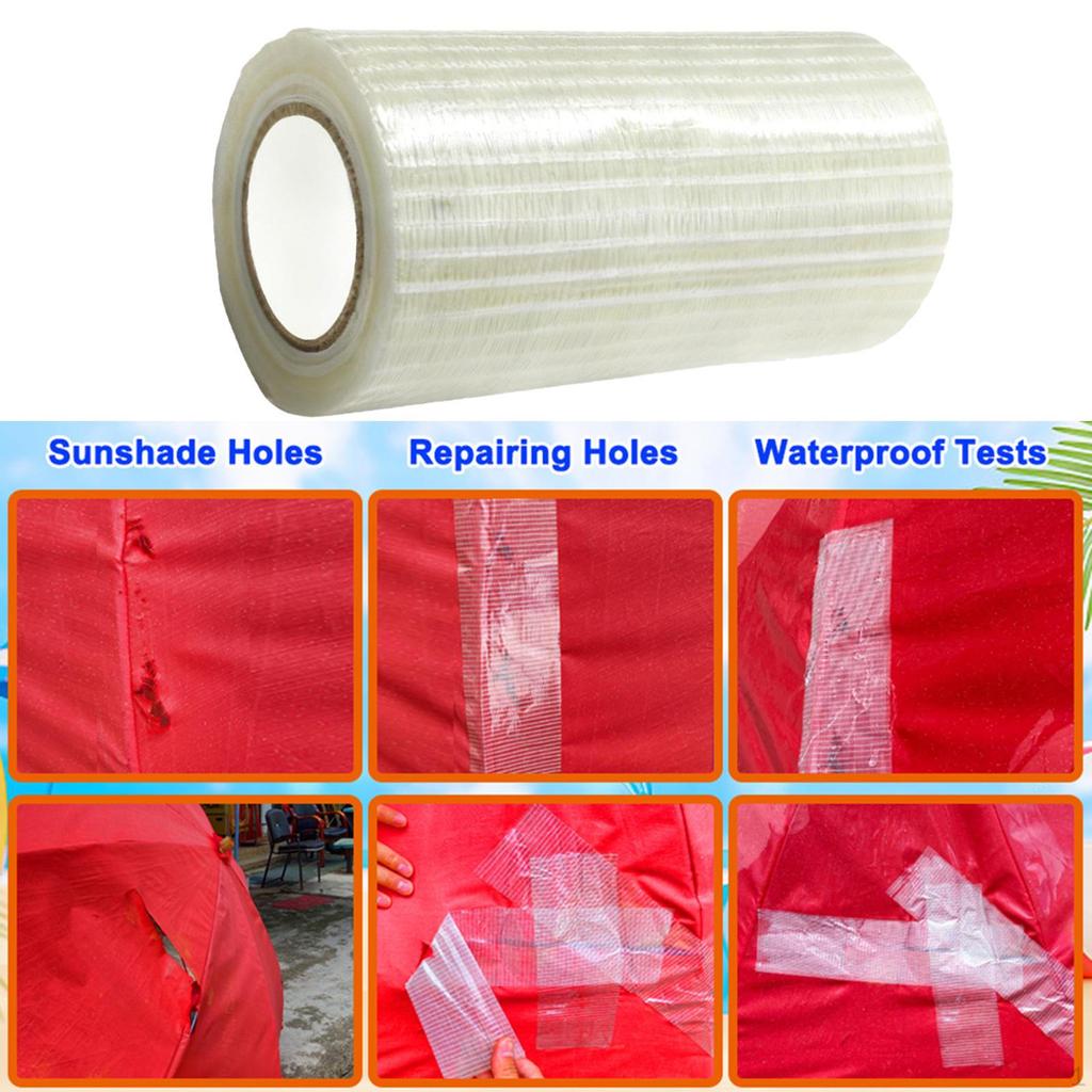 RV Awning Repair Tape Canvas Heavy Duty Tear Resistant Sturdy Waterproof Tent for Tarp