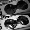 JUSTTOP Car Cup Holder Coaster,American Flag Non-Slip Ert Car Cup Coaster,Car Accessories Interior For Women And Man,4 Pack Black