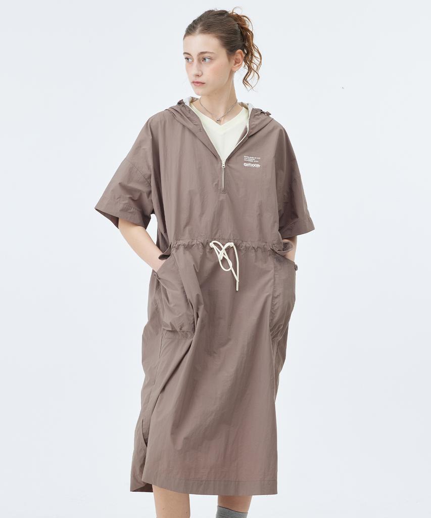 OUTDOOR PRODUCTS W Nylon Hood Onepiece (Brown)