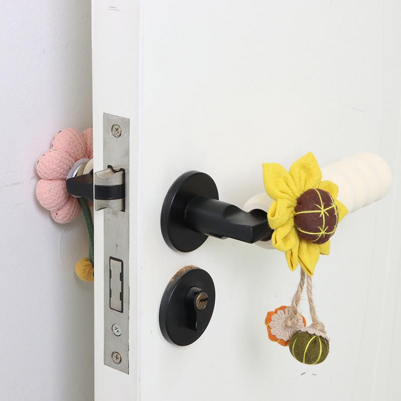 Reusable Floral Handle Cover Soft Dust Proof Refrigerator Handle Covers Non-Slip Thicken Door Knob Covers
