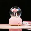 Girl Ancient Hanfu Crystal Ball Luminous Snow Music Box Night Light Aaa Battery
