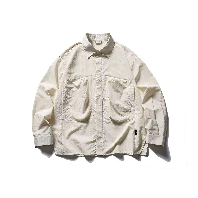 

2024 Весна и осень PU красивое пальто мужское Ins High Street модный бренд Гонконгский стиль японский стиль Харадзюку корейский стиль модная свободная куртка 2XL абрикосовый