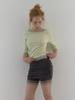 Asula Lace Shirring Layer Shorts (Charcoal)