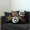 Preppy Y2K Cheetah Print Throw Pillow Covers, Trendy 8 Ball Leopard Pillow Room Decor, Cheetah Leopard Lover Gifts for Women, Coquette Pillows for