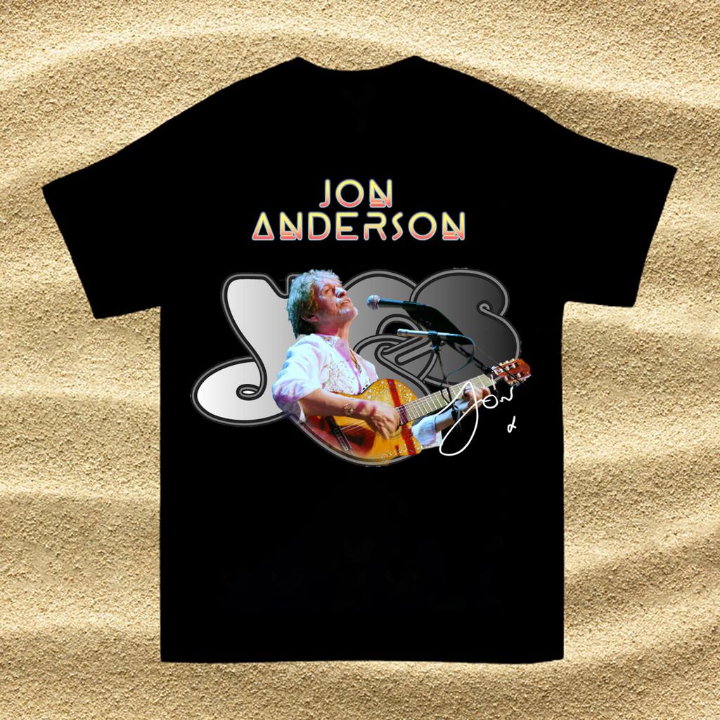 Rare Jon Anderson Yes Band Short Sleeve Black S2345XL Unisex Tshirt TMB1973