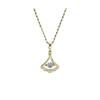 Elegant Fan-Shaped Diamond Pendant Necklace for Women - Korean Style, Trendy & Versatile Clavicle Accessory