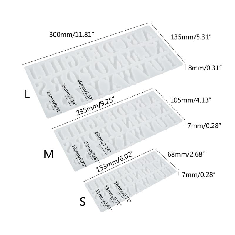 Glossy Silicone Resin Molds English Alphabets Earrings Mold DIY Keychain Pendant Jewelry Epoxy Resin Crafting Mold