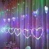 LED herzförmige hängende Vorhang Lichter String Net Weihnachten Home Party Home Decor