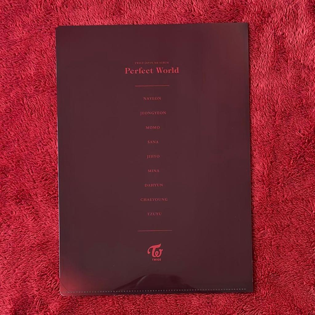 [USED] TWICE Perfect World application bonus non-sale clear file ALL