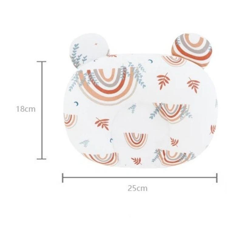 Cute Cartoon Baby Head Shaped Pillow Kawaii Bear Ears Baby Pillow Cute Round Head Shaped Pillow Soothing Sleeping Pillows