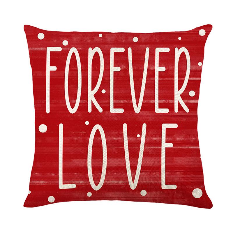 Neuer Valentinstag Polyester Bedruckter Kissenbezug Feiertagsdekoration Wohnzimmer Sofa Kissenbezug Kissen