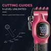 Original VGR V-886 S2 High-end Hair Clipper Set Alloy Blade Hair Trimmer Metal Body Oil Head Carving Push Shear with LED Digital Display Home Razor