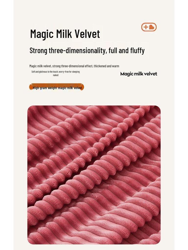 Dickes Winter-Korallenfleece-Bettdecken- und Bettlaken-Set - 4-teilige Samt-Bettwäschekollektion