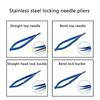Stainless Steel Needle Holder Ligature Separators Placer Curved Tip Straight Tip for Sewing Cosmetic Surgical top sale