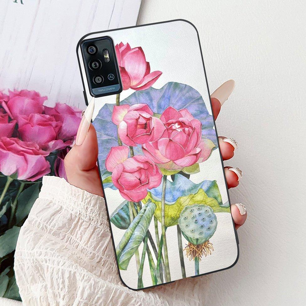 Für ZTE Blade A51 Hülle Für ZTE Blade A71 Case A7030 Luxus Schmetterling Liebe Süße Katze Cool Hübsch Löwe Bemalt Schwarzes Silikon