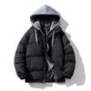 New Trendy Brand Hooded Jacket Loose Large Size Cotton-padded Jacket Thickened Fake Two-piece Cotton-padded Jacket