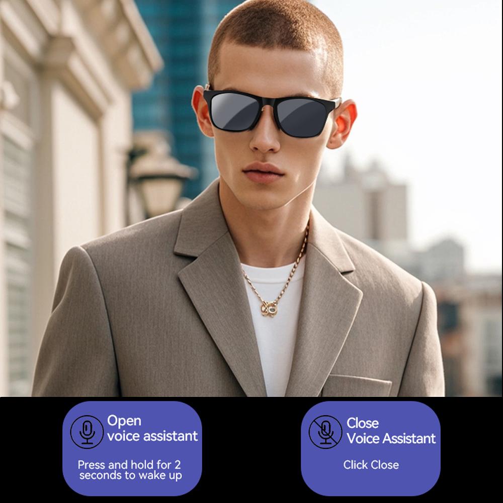 New D11 Plus Smart Glasses Touch Control Bluetooth Call Music Semi Open Stereoscopic Surround Sound Smart Sunglasses